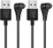 YUANHOT Lot de 2 câbles de chargeur améliorés pour Garmin montre, conception coudée Compatible avec Garmin Fenix ​​7/7S/7X, Instinct 2/2S, Vivoactive 4/4S, Venu 2/2S/Sq, Forerunner 245/945/55/45, etc