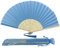 FANSOF.FANS Fabric Handheld Folding Hand Fan With a Tassel Grade A Bamboo Ribs for Women Girls Summer Party Event Favour Birthday Wedding Souvenir Gift (True Blue)