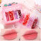 Alisesun - 4er Set Frucht-Roll-on Lipgloss, Kristallgelatine Flüssiger Lippenstift mit transparentem Lipgloss, Volumenlippenöl M