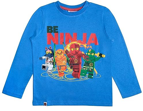 LEGO Ninjago Langarmshirt Jungen (Blau 2, 128)