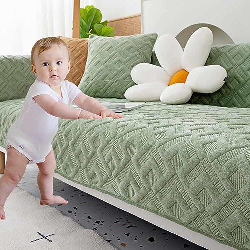 Racib Couch Überzug I Form Stretch U Form XXL Couch Überwurf Sofaüberwurf Decke Sofabezug Ecksofa Samt Couchschoner Eckcouch Hund Katze Sofaschoner 4/3/2/1 Sitzer,5-90x160cm