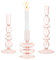 Glasseam Bougeoirs en Verre Rose, Bougeoirs De NoëL éLéGants pour La DéCoration du Salon, Bougeoirs DéCoratifs pour Mariage, FêTe Et DéCoration D'IntéRieur.