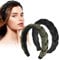 LOPHE Haarreifen Damen, 2 PCS Samt Haarreif Geflochten Stirnband, Haarreif Breit Schwarz Haarschmuck, Vintage Gepolsterte Haarreifen, Stirnbänder Kopfband für Damen und Mädchen