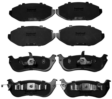 IBESTWOLF Front and Rear Ceramic Brake Pad for 1998-2002 Ford Crown Victoria Lincoln Town Car Mercury Grand Marquis, Disc Brake Pad Replacement P-748 P-674A
