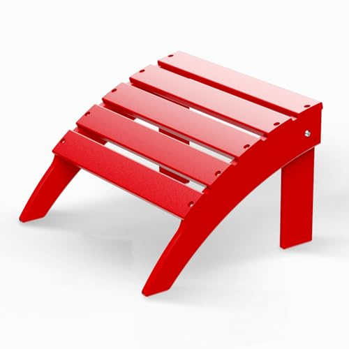 GREENVINES Adirondack Ottomane, HDPE Allwetter Outdoor Adirondack Stuhl Fußstütze, Kunststoff klappbarer Fußhocker für Deck, Hinterhof, Terrasse, Outdoor, Pool, Veranda, Rasen drinnen, 50 cm Breite,