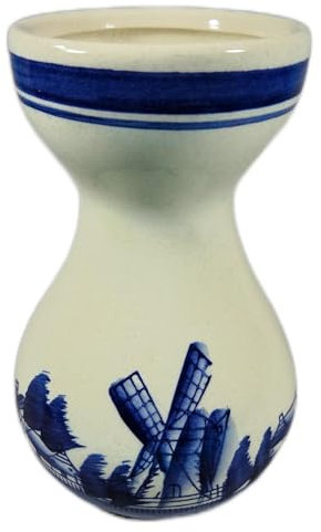 Generisch Blumenvase Holland Windmühle Delft Blau 14,5 x 10 cm Ø Souvenir Deko GTT J143