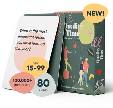 Quality Time - die englische Edition von Dialog | Top-bewerteter Gesprächsstarter für Freunde und Familien | Tolles Geschenk, Eisbrecher für tiefgründige Gespräche | Perfekt für jede Gelegenheit