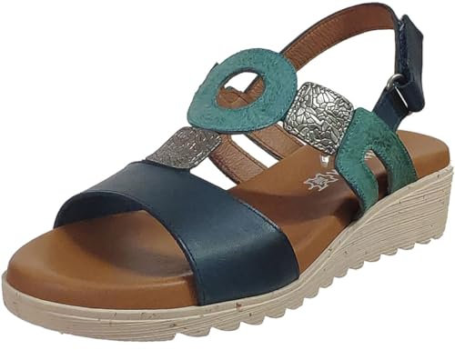 Xapatan, 2044 Libertad, Femme Sandale Marine fantaisie - 39 EU