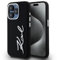 CG MOBILE Karl Lagerfeld KLHCP15LSCMSMVK Hülle für iPhone 15 Pro 6.1 Schwarz hardcase Silicone Metal Script Logo