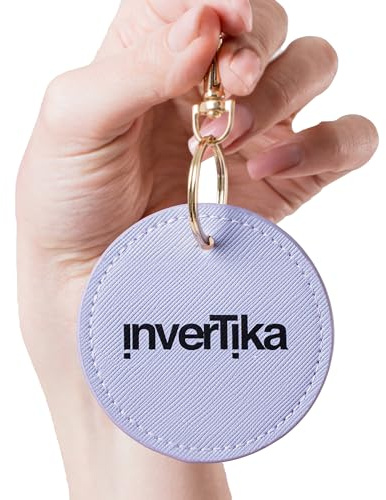 Invertika Pizzika Schlüsselanhänger rund Unisex - 100% Kunstleder mit Pole Queen Aufdruck, Rund Lila, One size