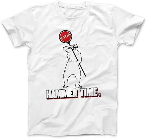 MC Hammer Time Inspired T-Shirt 100% Cotton You Can't Touch This White XXL