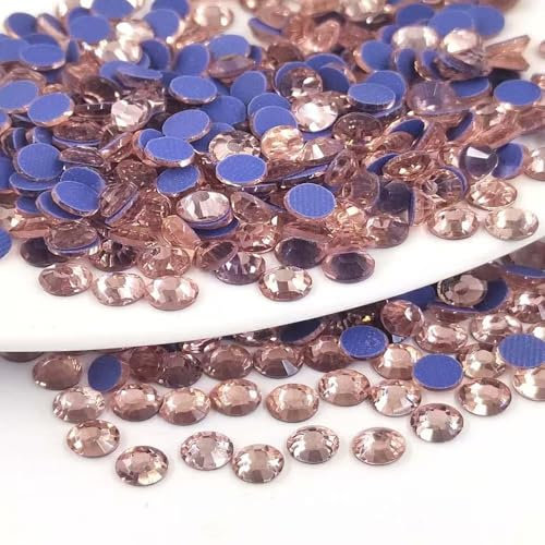 Liliume 2880Pcs Hotfix Strasssteine SS10 Champagne Strassstein Runde Champagne Edelsteine Glas Steine für Kleidung Schuhe DIY Handwerk(SS10-Champagne)