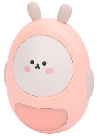 Srliya Elektrischer Handwärmer, Süßes Häschen-Design, 3 Temperatureinstellungen, Hautfreundlicher, Wiederaufladbarer USB-Taschen-Handwärmer (Rosa)
