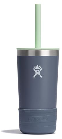 Hydro Flask Kids Tumbler for School - Stainless Steel and Insulated with Straw Cap - 12 Oz in Koala Gray