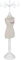 Atmosphera - Mannequin Porte Bijoux, MDF, Coton, Fer et Plastique, Dimensions 12x40,5 cm