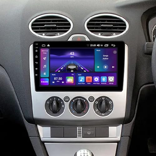 ACAVICA Autoradio für Ford Fiesta MK5, Focus MK2, Transit Kuga, C-Max, S-Max, Galaxy, 2+64 GB, 9 Zoll Touchscreen, Wireless CarPlay & Android Auto, Bluetooth, GPS Navi, WLAN, Lenkradsteuerung
