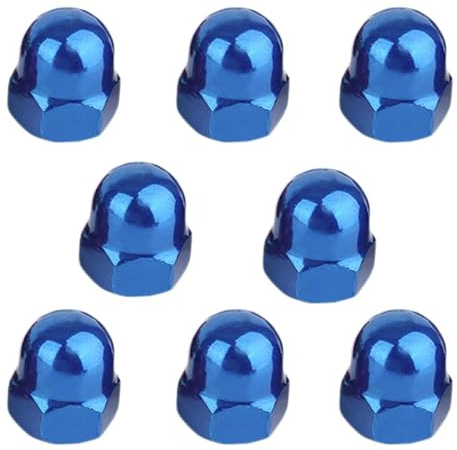 10PCS Acorn Cap Muttern aus Kohlenstoffstahl Elektrophorese gefärbter Abdeckmuttern Dekorative Cap Nuts Caps Covers,M10,Blau