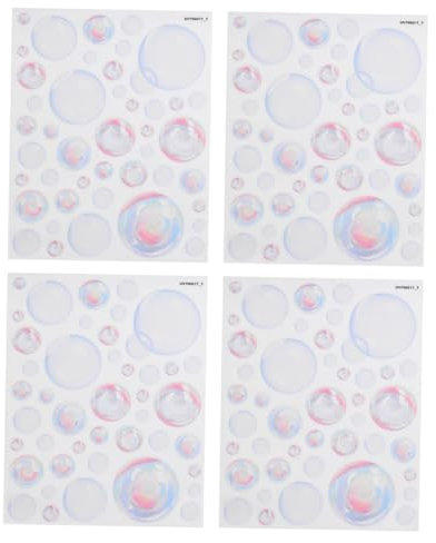 GLEAVI 4blätter Unterwasser Wandaufkleber Blasen Wandtattoos Für Kinderzimmer Und Meerjungfrauen Geburtstagsfeiern Ocean- Deko Für Badezimmer Und Partys