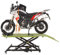 TRUTZHOLM Hydraulische Motorradhebebühne XL 560 kg Scherenhub Breite 60,5 cm Motorradheber Montagebühne Heber Motorradlift Scherenheber Hebebühne für Motorräder in Schwarz/Grün