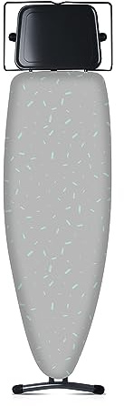 Taurus Argenta Pro – Tabla de Planchar con Altura Regulable en 3 Posiciones hasta 93 cm | Soporte Reforzado para centros de Planchado | Funda 100% algodón Transpirable | Superficie 40x124 cm | Gris