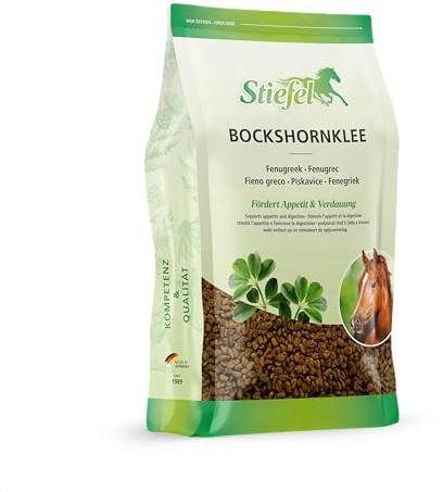 Stiefel, Bockshornklee 1kg für Pferde, 100% Bockshornklee ganze Samen, fördert Appetit und Verdauung