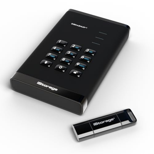 iStorage Hardware Encrypted Data Storage Bundle - datAshur BT 64GB Smartphone-Authenticated Encrypted USB Flash Drive & diskAshur3 1TB Portable Hard Drive for Secure Data Storage, Transfer, and Backup