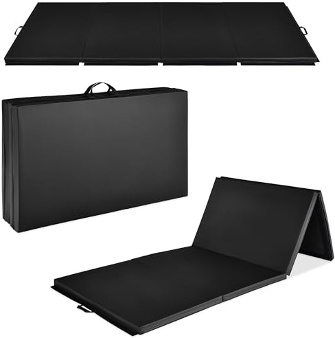 4 'X10' X2 gymnastique Gym pliable d'exercice aérobic Tapis Tapis de yoga étirement, noir