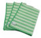 Torchons en viscoses de bambou par Turboprodukte - Très absorbant et très doux - Usage universel pour la maison et le bureau, Vert/blanc, 3