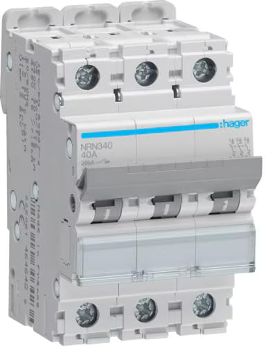 Hager Series nr – 40A Curved Tripolar Magnetic Switch