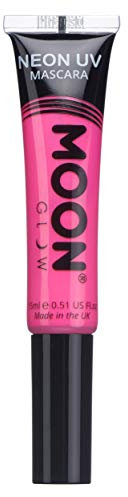 Moon Glow Mascara UV neon | Colore neon brillante, si illumina sotto l'illuminazione UV | Trucco al neon, Rosa intenso, 15 ml (confezione da 1)
