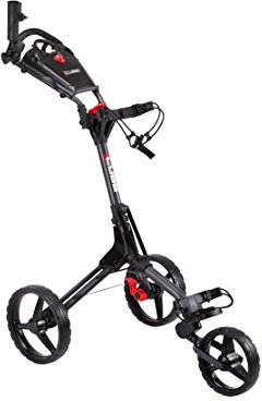 Cube CART 3 Wheel Push Pull Golf CART - Two Step Open/Close - Smallest Folding Lightweight Golf CART in The World - Choose Color! (Charcoal/Black)