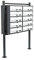 Wiltec 10er Briefkastenanlage Weiß/Anthrazit 898 x 270 x 1500 mm, Standbriefkasten mit 2x5 Fächern, Schlüssel und Namensschild, Briefkasten Postkasten mit Ständer