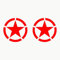 Autodomy Pack mit 2 Sticker Sterne | Militär Aufkleber Beständig gegen Regen und Sonne | Aufkleber für Auto 4x4 Offroad Geländewagen | Us Army Sticker (Rot, 10 cm)
