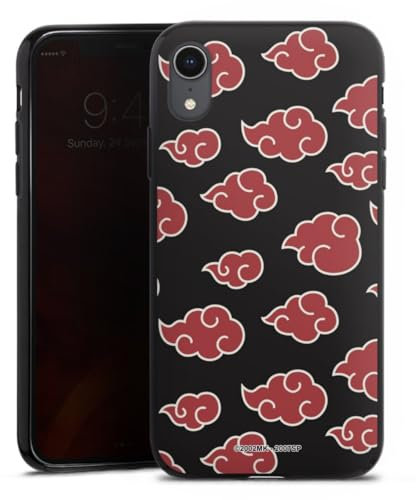DeinDesign Silikon Hülle kompatibel mit Apple iPhone Xr Case schwarz Handyhülle Offizielles Lizenzprodukt Naruto Shippuden Akatsuki