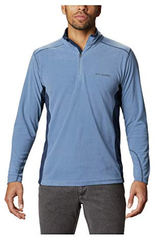 Columbia Men's Klamath Range Ii Half Zip Pullover Sweater, Bluestone/Collegiate Navy, XXL