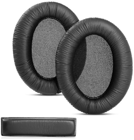 Ersatz-Ohrpolster-Kissen kompatibel mit Sennheiser HD206 HD 206 HD201 HD201S HD180-Kopfhörer Ohrenschützer und Stirnband (Ohrpolster + Stirnband)