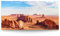 BilderKing Wandbild Wüste Monument Valley - 180cm x 90cm Leinwand auf 4cm Keilrahmen