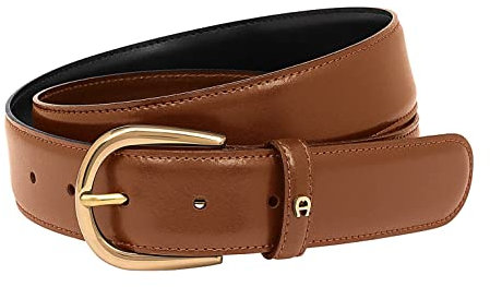 Aigner Gürtel Basic mit S-Schließe gold 126347, cognac 120 cm