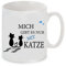 Keramik Tasse mit Motiv - Geschenk - Mich gibt es nur mit Katze Motiv - Spülmaschinenfest (weiß)