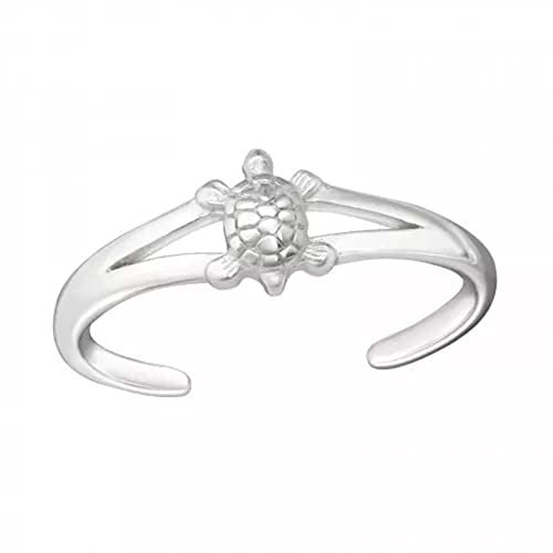 FIVE-D Ring Zehenring Zehring Damen Ring 925 Sterling Silber (Schildkröte-Silber)