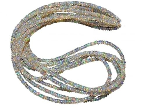 Chik_Strand-60941 Strang, äthiopische Opal-Perlen, Welo-Opal, einfarbige Rondelle-Perlen, 3 mm, glatte Opal-Perlen, 40,6 cm