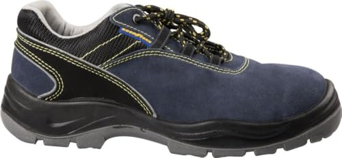 Goodyear S1P Sicherheitsschuhe Aus Metall Aus Veloursleder Farbe Blau Und Schwarz Größe 37