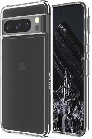 Case-Mate Funda para Google Pixel 8 Pro [6.7 pulgadas, 2023] [protección contra caídas de 12 pies] [Carga inalámbrica] Funda transparente para Google Pixel 8 Pro - Antiamarilleamiento, antiarañazos, a