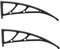 Yardwe 2 Pezzi Staffa per Tenda da Sole Baldacchino para Scaffalature Esterne Tellos para Patio Staffa per Ringhiera del Balcone Cinghie Staffa per Tetto del Patio Staffa per