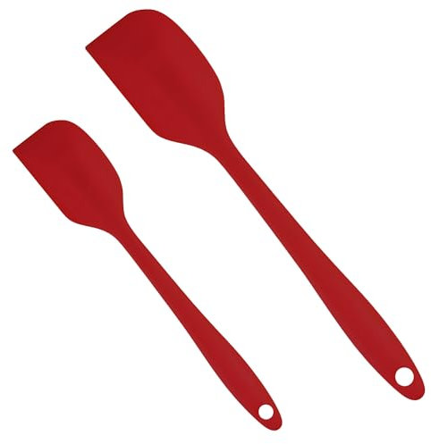Juego de 2 Espátulas Silicona Antiadherentes, Espátula Silicona para Cocinar, Espátula para Hornear Antiadherente, Espátula Resistente al Calor, Espátula para Mermelada Antiadherente, para Cocinar