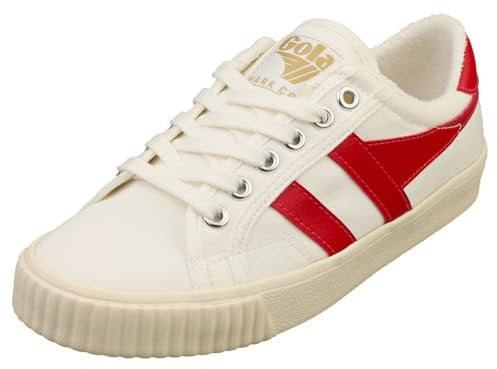 Gola Tennis Mark Cox Damen-Turnschuhe, Freizeit-Sneaker, cremefarben, Off White Raspberry, 36 EU