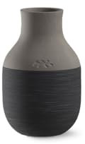 Kähler Omaggio Circulare Vase aus Restmaterialien früherer Produktionen, recycelt, in der Farbe: Anthrazit Grau, Höhe: 12,5 cm, 690148