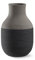 Kähler Omaggio Circulare Vase aus Restmaterialien früherer Produktionen, recycelt, in der Farbe: Anthrazit Grau, Höhe: 12,5 cm, 690148