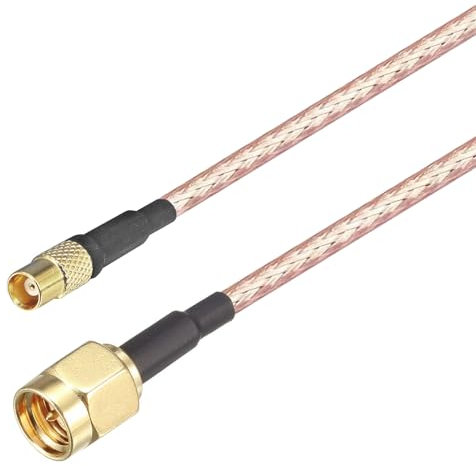 Oiyagai 2 Stück RG316 Kabel Jumper SMA Stecker zu MMCX Buchse mit Verbindungskabel RF Koaxial-Koaxialkabel Antennenverlängerungskabel Adapter Jumper (30cm/11,8)