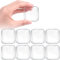 GUGUGO 8 Stück Türstopper Wand Transparent Quadrat, Elastikpuffer Transparent Selbstklebend, Gummipuffer Selbstklebend, Türstopper Transparent Selbstklebend, Selbstklebender Gummifuß